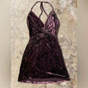 Zara. Velvet open back dress. Size S.